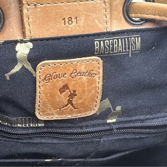 BASEBALLISM VINTAGE Look - authentic genuine leather bucket crossbody handbag - Picture 4 of 14